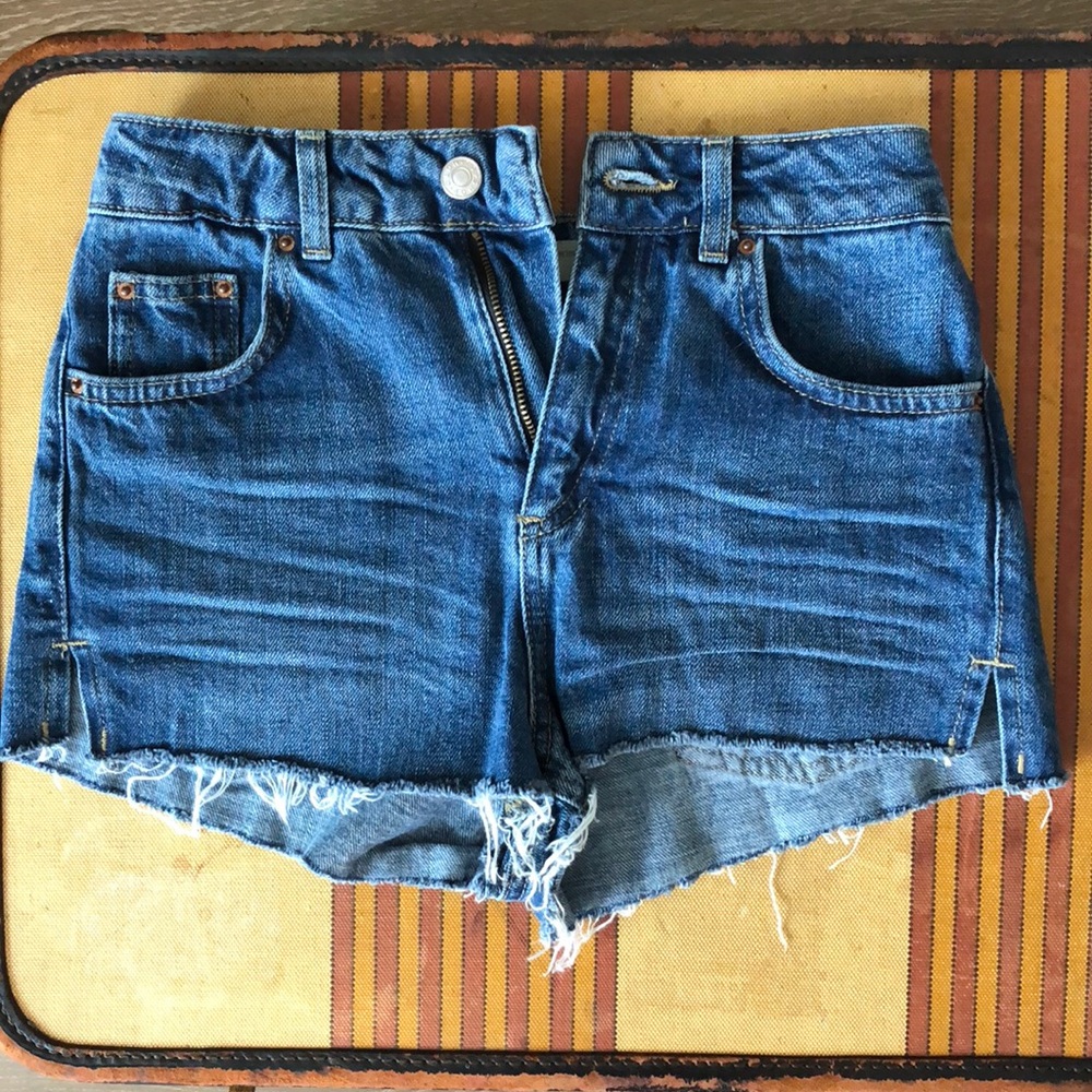Topshop Moto Cutoff Mom Jean Shorts